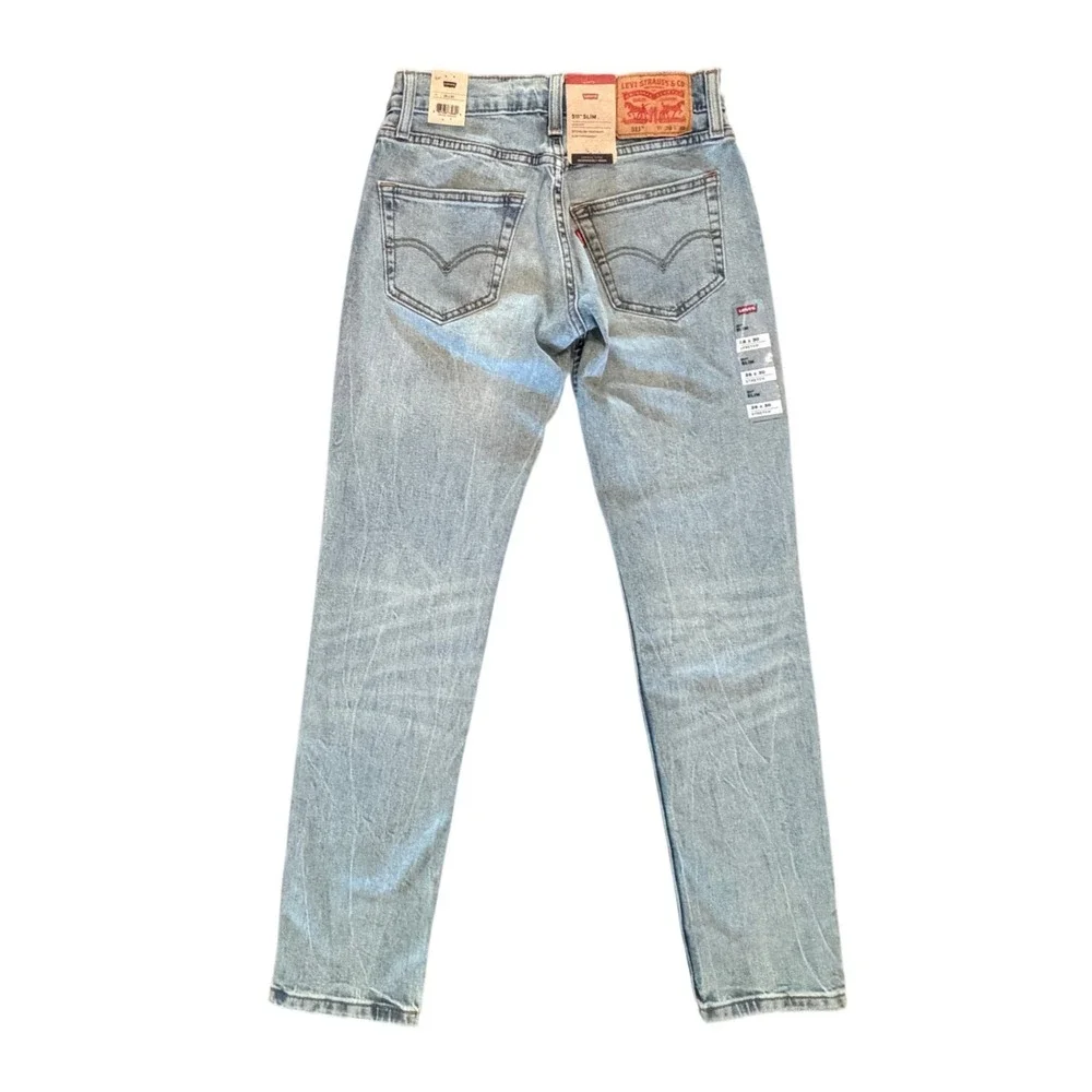 Levi's 511 Slim Stretch Jeans Mens 26x30 Light Wash NWT 045111432 Denim